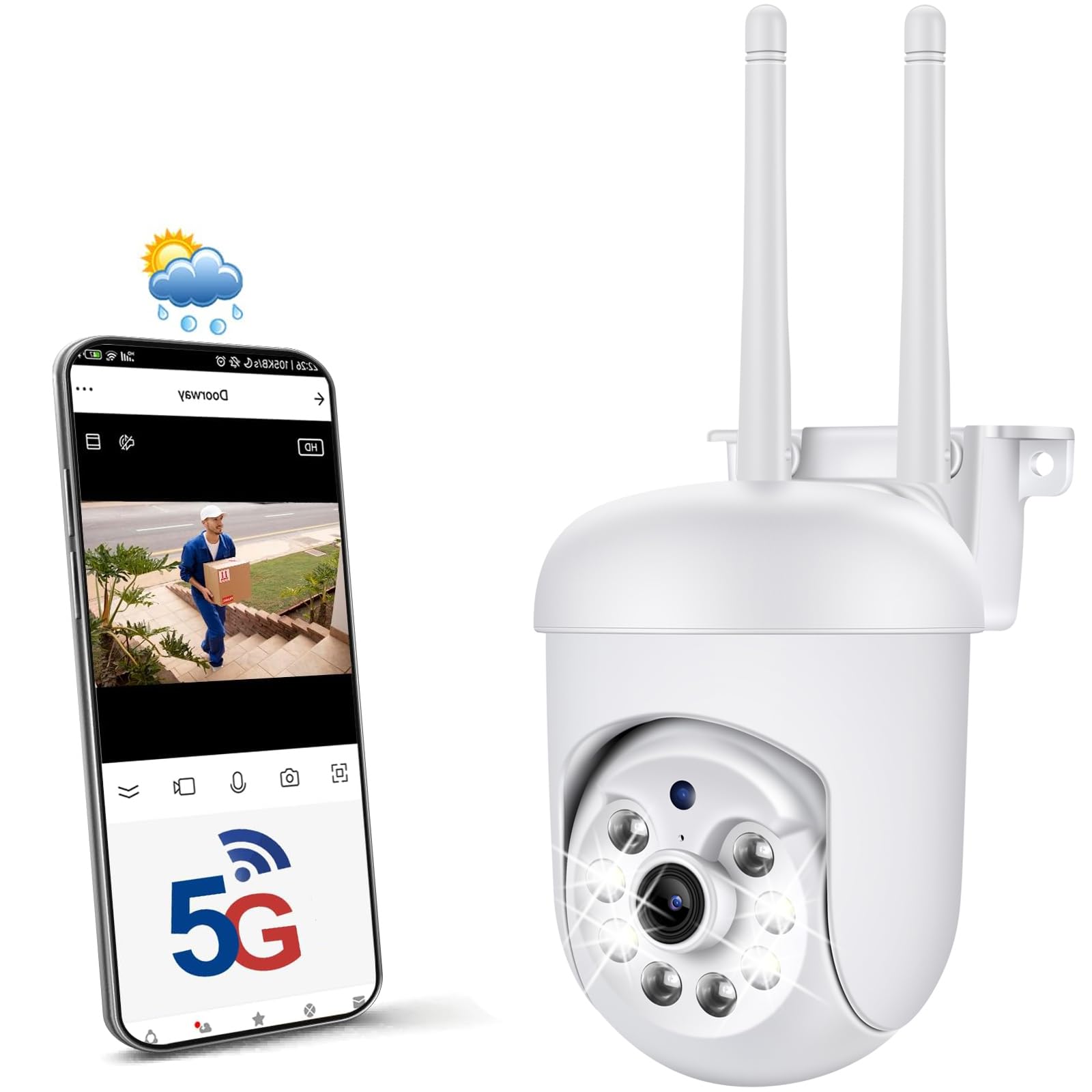 Amazon.co.jp: 【最新500万高画素・2G/5GWiFi両対応】防犯カメラ